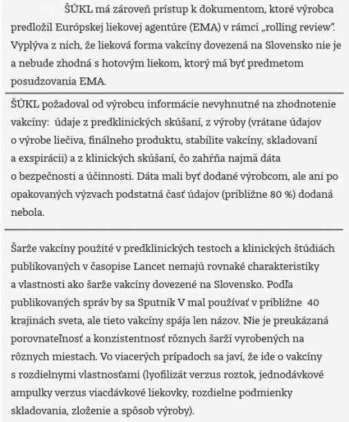 Sputnik V - fakt kvalitny matros